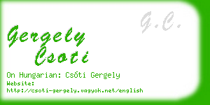 gergely csoti business card